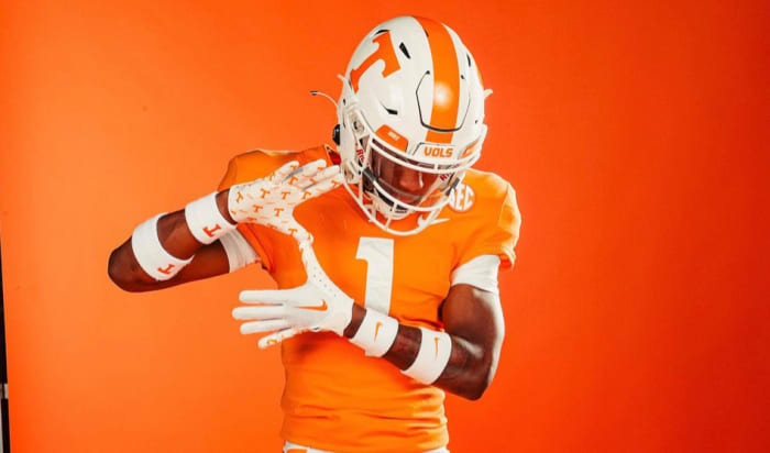 2025 4-star WR Marcus Harris during an unofficial visit to Tennessee. (Photo courtesy of Marcus Harris)